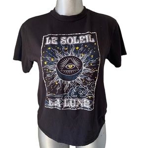 “Le Soleil La Lune” T Shirt Esoteric Celestial Moon Lunar Star Zodiac Third Eye